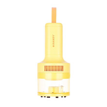Aspirapolvere da Tavolo per Uso Domestico e In Auto, Potente Aspirazione, Ricarica USB, Pulisci Tastiera Giallo