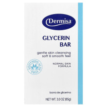 Dermisa Glycerin Bar Soap, For Normal Hud, 3 oz (85 g)