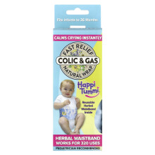 Happi Tummi, Fast Relief Colic & Gas Natural Wrap, Infantes até 36 Meses, Azul, 1 Envolto & 1 Pouch Herbal