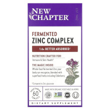 New Chapter, Fermenteerd Zink Complex, 60 Vegetarische Tablets