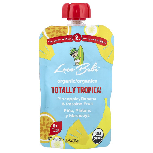 Loco Bebe, Οργανικό Πουρέ, 6+ Μήνες, Totally Tropical, 4 oz (113 g)