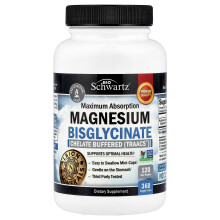 BioSchwartz, Maximum Abszorpciós Magnézium Bisszalicinát, 360 Veggie kapszula