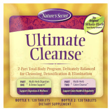 Nature's Secret, Limpeza Última, Programa Corporal Total, 2 Embalagens, 120 Comprimidos Cada