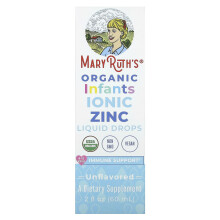 MaryRuth's, Organische Ionic Zink voor Baby's, Vloeibare Druppels, 6 - 12 Maanden, Ongezoet, 2 fl oz (60 ml)