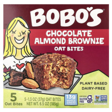 Bobo's Oat Bars, Mokka Almond Brownie Oat Bites, 5 Bites 1.3 oz (37 g) Kappale