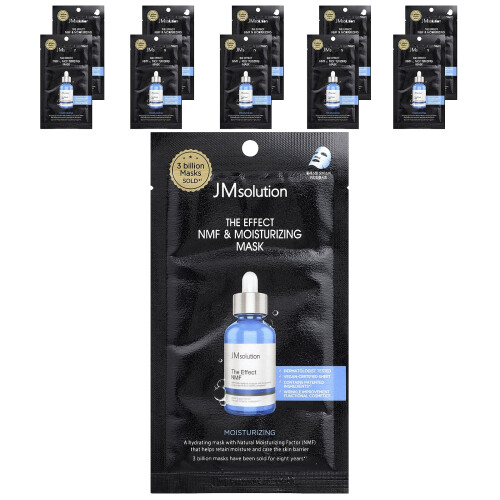 JM Solution, Η Επίδραση NMF & Moistυριστική Ομορφιά Μάσκα, Μαύρος, 10 Μάσκες, 0.81 fl oz (24 ml) Each