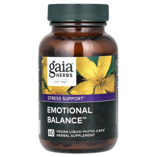 Gaia Herbs, Emotional Balance, 60 Βιολογική Υγρή Φυτο-Κάψουλες