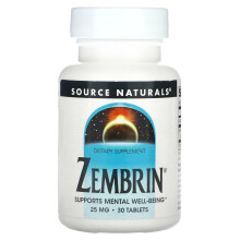 Source Naturals, Zembrin, 25 mg, 30 tabletták