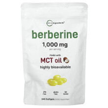 Micro Ingredients, Berberin, 240 Weichgelenkte (250 mg pro Weichgel)