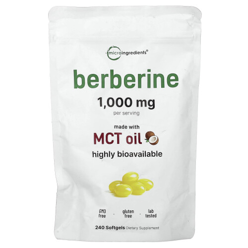 Micro Ingredients, Berberine, 240 Bløfter (250 mg per Bløft)