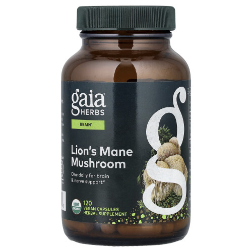 Gaia Herbs, Λέων Μύκητας, 120 Βοτανοθεραπειακές Φύλλες