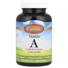 Carlson, Vitamin A, 7.500 mcg RAE (25.000 IU), 300 Weichgelatine