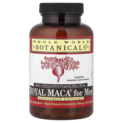 Whole World Botanicals, Royal Maca για Άντρες, 180 Βεγέτες Φιάλες