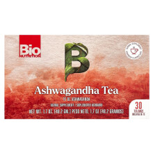Bio Nutrition, Ashwagandha-thee, Koffievrij, 30 theezakjes, 1,7 oz (48,2 g)