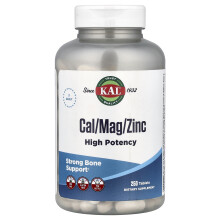KAL, Cal/Mag/Zink, Hoog Potentie, 250 Tabletten
