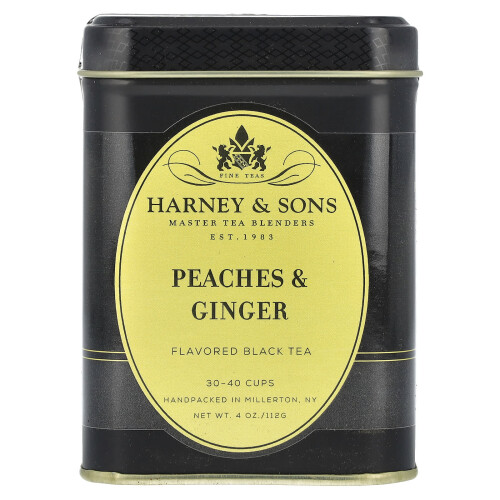 Harney & Sons, Musta Tee, Peacshet & Ginger, 4 oz (112 g)