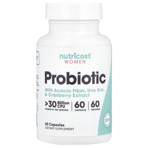 Nutricost, Γυναίκα, Προβιοτικό, >30 Δισεκατομμύρια CFU, 60 Φιαλίδια