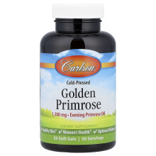 Carlson, Primrose de Ouro Pressionado, 1,300 mg, 50 Soft Gels