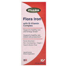 Flora, Complex de Vitamine B cu Fier, 15 fl oz (445 ml)