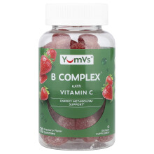YumVs, B Complex With Vitamin C Gummies, Strawberry, 70 Gummies