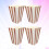 Porta popcorn a righe verticali color oro rosa, 48 pezzi 3