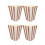 Porta popcorn a righe verticali color oro rosa, 48 pezzi 4