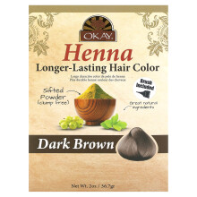 Okay Pure Naturals, Henna, Langdurige Haarkleur, Donkere Bruin, 2 oz (56,7 g)