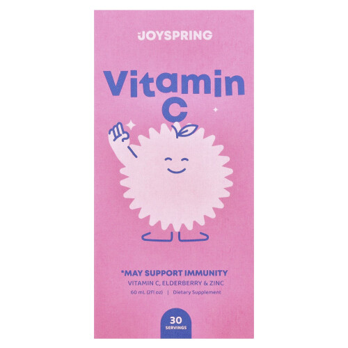 JoySpring, Vitamiini C + Sinkki, 2+, 2 fl oz ( 60 ml)