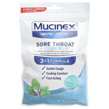 Mucinex, InstaSoothe, Keelpijn + Hoestverlichting, Alpenkruiden & Verse Munt, 40 Medicinale Druppels