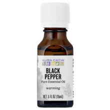 Aura Cacia, Pure Essentiële Olie, Black Pepper, 0,5 fl oz (15 ml)