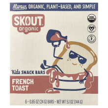 Skout Organic, Płatki Snackowe dla Dzieci, Francuski Toast, 6 Płatków, 0,85 oz (24 g) Każdy