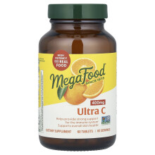 MegaFood, Ultra C, 400 mg, 60 tablettia