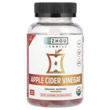 Zhou Nutrition, Apple Cider Vinegar, Harvest Apple, 60 Vegan Gummies