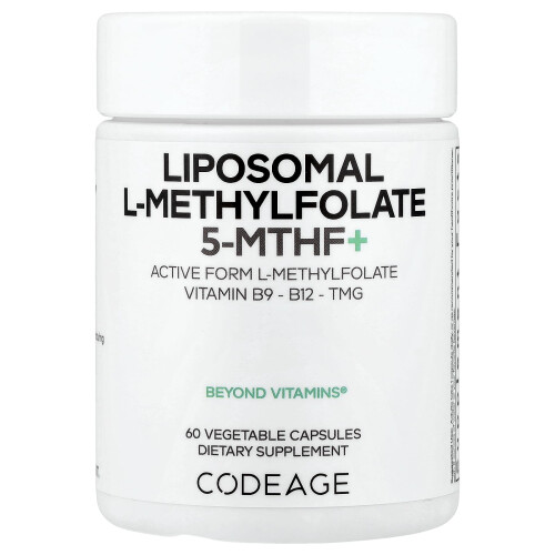 Codeage, Liposomaalinen L-Metyylifoli 5-MTHF+, 60 Kasvikapseli