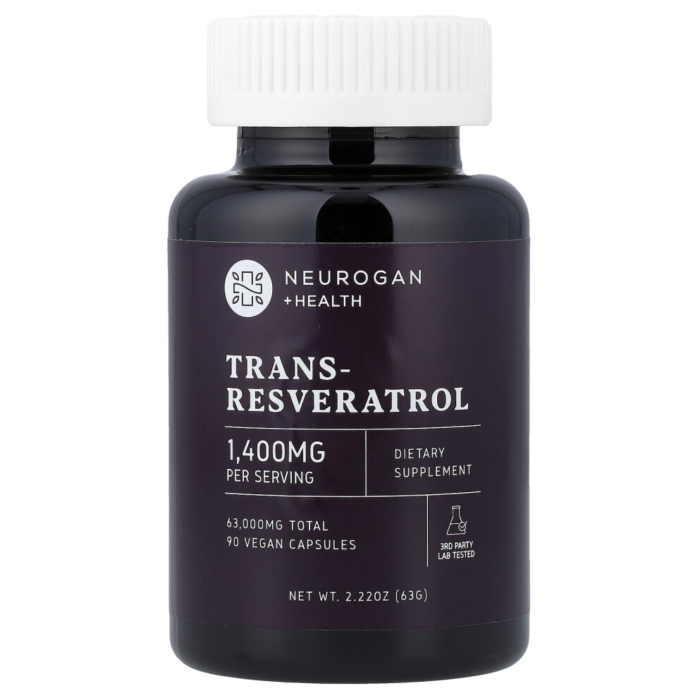 Neurogan Health , Trans-Resveratrol, 90 Vegan Capsules (700 Mg Per Capsule)