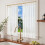 Linen Blend Tier Curtains 50x36 in White 2