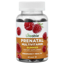 Lifeable, Multivitamínico Prenatal para Gominolas, Fresa, 60 Gominolas
