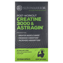 Sunwarrior, Post-Workout Creatine 3000 & Astragin, 120 Vegan Capsules