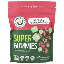 Kuli Kuli, Superfood Gummin, Moringa & Chaga Svamp, Blandad Bär, 60 Plantbaserade Gummin