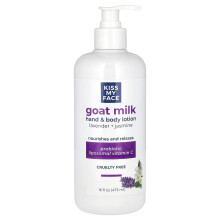 Kiss My Face, Geder Mælk Hånd & Krop Lotion, Lavendel + Jasmin, 16 fl oz (473 ml)