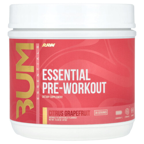 Raw Nutrition, Bum Essentials, Βασικές Προετοιμασίες, Citrus Grapefruit , 14.49 oz (411 g)