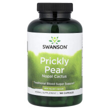 Swanson, Prickly Pear Nopal Cactus, 650 mg, 180 Capsules