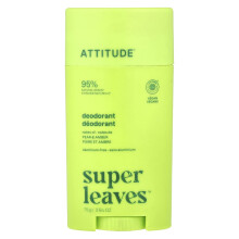 ATTITUDE, Super Bladeren, Deodorant Stick, Peren & Amber, 2,64 oz (75 g)