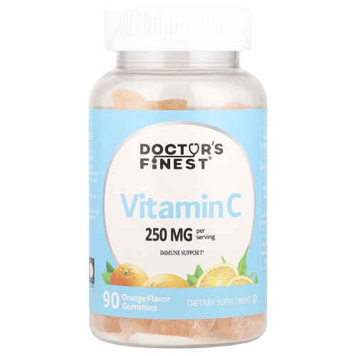 Doctor's Finest, Vitamiini C, Orange, 250 mg, 90 Gummies