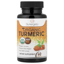 Comprimati di Turmeric Organic di Sunergetic, 60 Comprimati