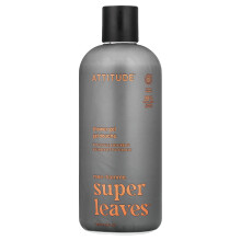 ATTITUDE, Super Bladeren, Douche Gel, Voor Mannen, Patchouli & Bourbon, 14 fl oz (415 ml)
