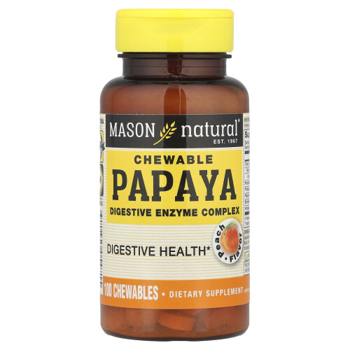 Mason Natural, Παπάγια, Σύνθετο Ενζύμων για τη Διάθεση, 100 Χυμώδεις