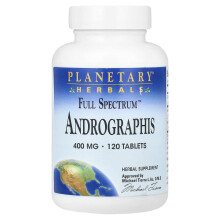 Planetary Herbals, Full Spectrum Andrographis, 400 mg, 120 Tabletter