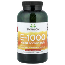 Swanson, Vitamine E Gemengde Tocopherolen, 1.000 IU, 250 Softgels