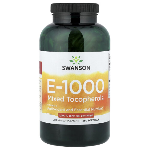 Swanson, Vitamine E Gemengde Tocopherolen, 1.000 IU, 250 Softgels